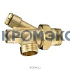 Соединитель 4-выводной латунь R557B 1/2"x1"x1" с накидной гайкой Giacomini R557BY005