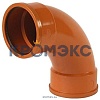 Отвод НПВХ двухраструбный коричневый Дн 110х87гр б/нап радиальный в/к KGBD 2М SW Ostendorf 228085