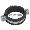 Хомут крепежный сталь оц с резиновой прокладкой (Дн 32-36) (1") ±2мм М10 б/к