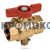 Кран латунный шаровой R851T для термодатчика Ду 15 хром ВР Giacomini R851TX103