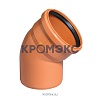 Отвод НПВХ с раструбом коричневый Дн 250х30гр б/нап в/к KGB Ostendorf 224210